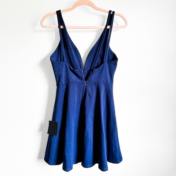 NWT! Lulu’s Love Galore Navy Blue Strappy Sleeveless Skater Dress sz Small - Picture 7 of 11